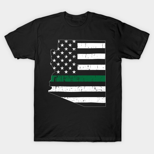 Arizona Thin Green Line Military and Border Patrol Shirt T-Shirt by bbreidenbach